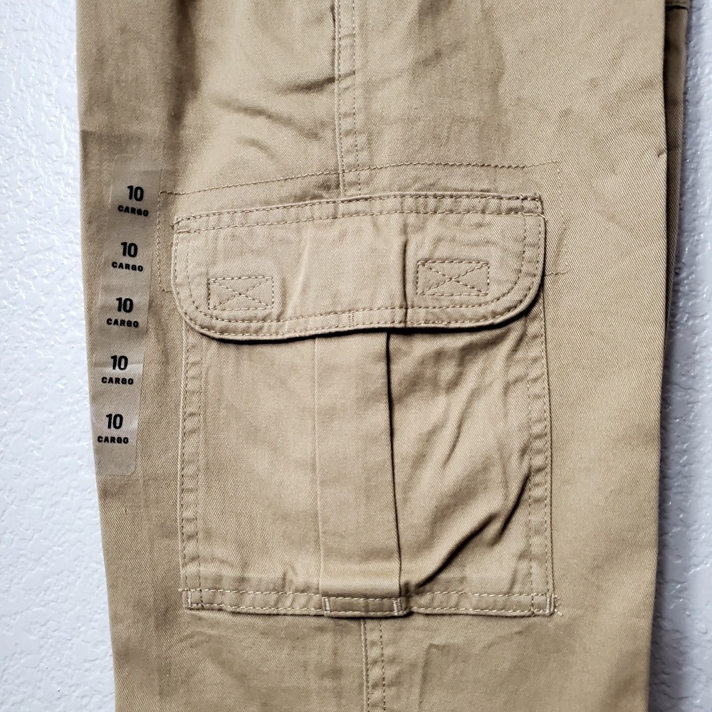 NWT ◇ The Children's Place ◇ Boy's Pull On Cargo Khaki Pants‎ Flax Tan ◇ Size 10